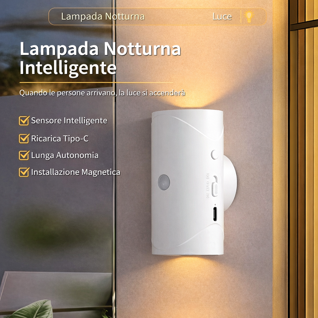 Lampada LED Smart RGB con Sensore di Movimento