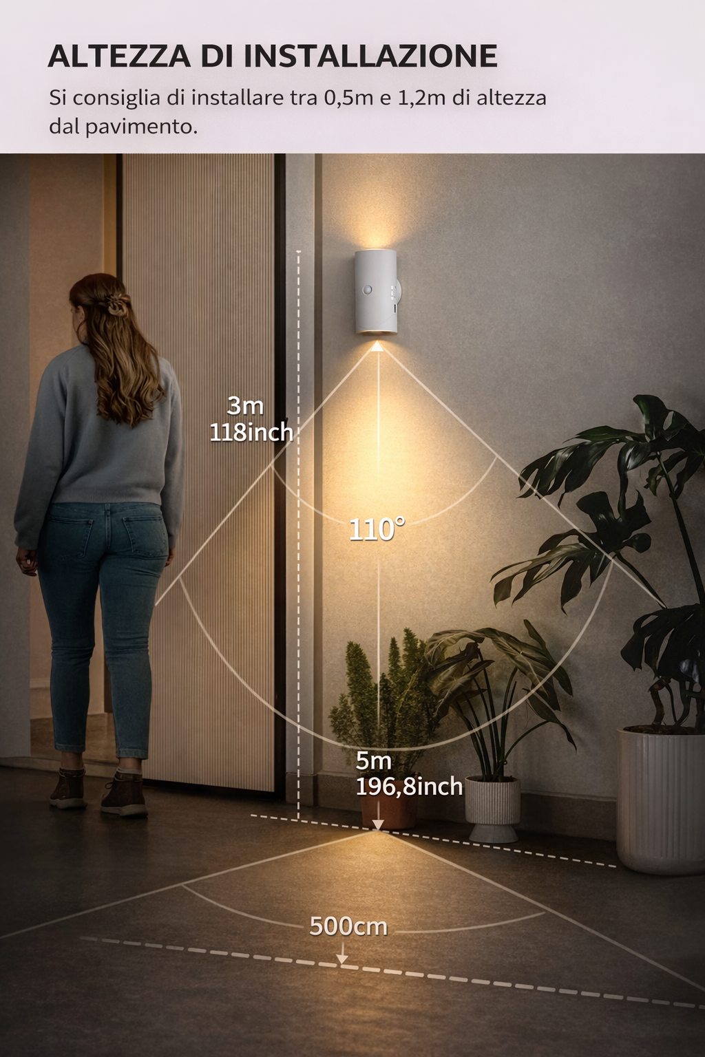 Lampada LED Smart RGB con Sensore di Movimento